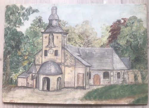 Tableau ancien huile étude - ancien,