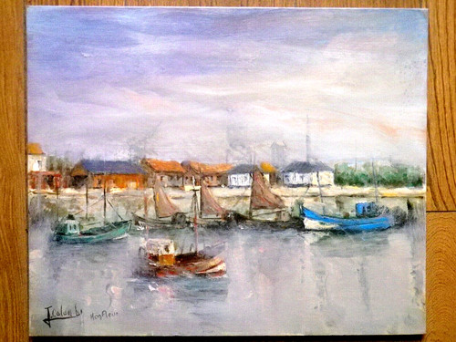 Tableau huile sur - , toile